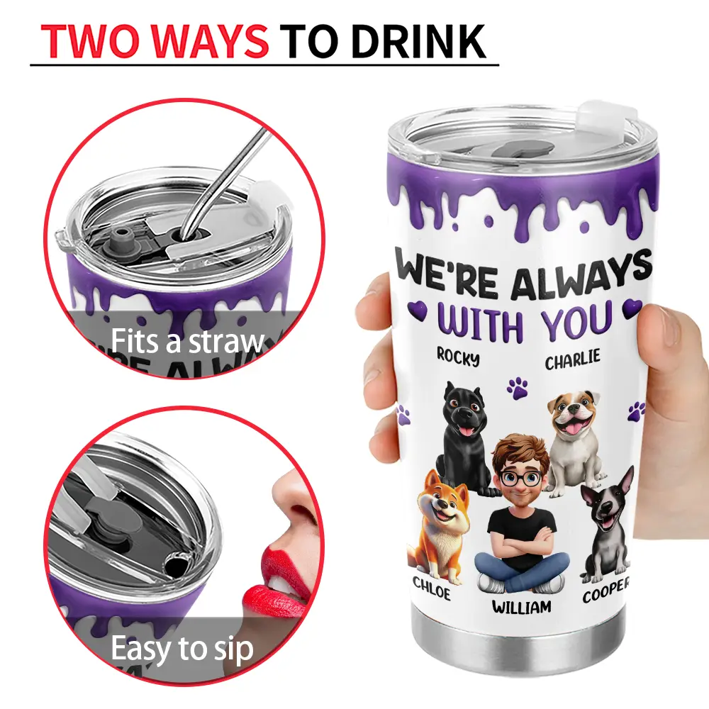 A Girl And Her Dog A Bond That Can't Be Broken - Personalized Tumbler - Image 4