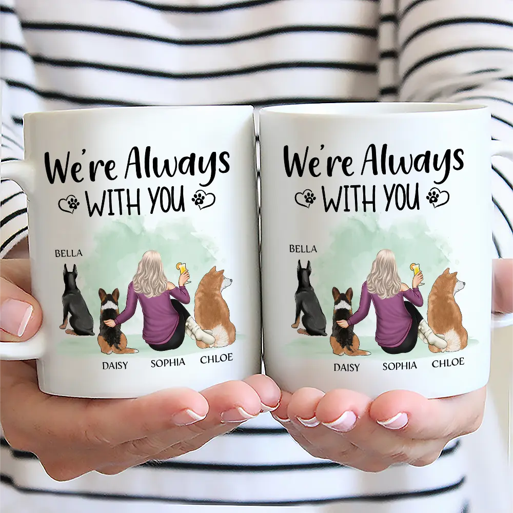 A Girl Her Dog A Bond That Can't Be Broken Dog Mom Dog Dad - Personalized Mug - Image 2