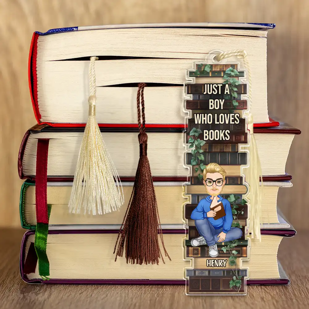 A Girl Who Loves Books Just One More Chapter - Personalized Acrylic Bookmark - Image 4
