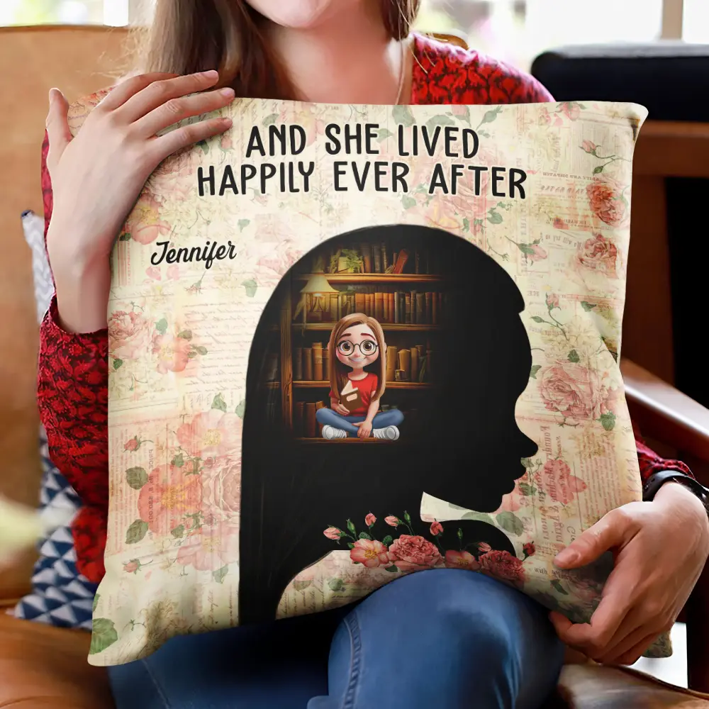A Girl Who Loves Books Lose Her Mind Find Her Soul - Personalized Pillow - Image 2
