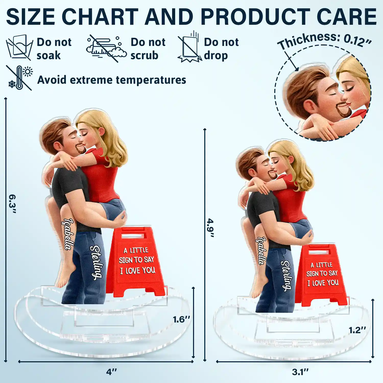 A Little Sign To Say - Personalized Acrylic Shaking Stand - Image 5