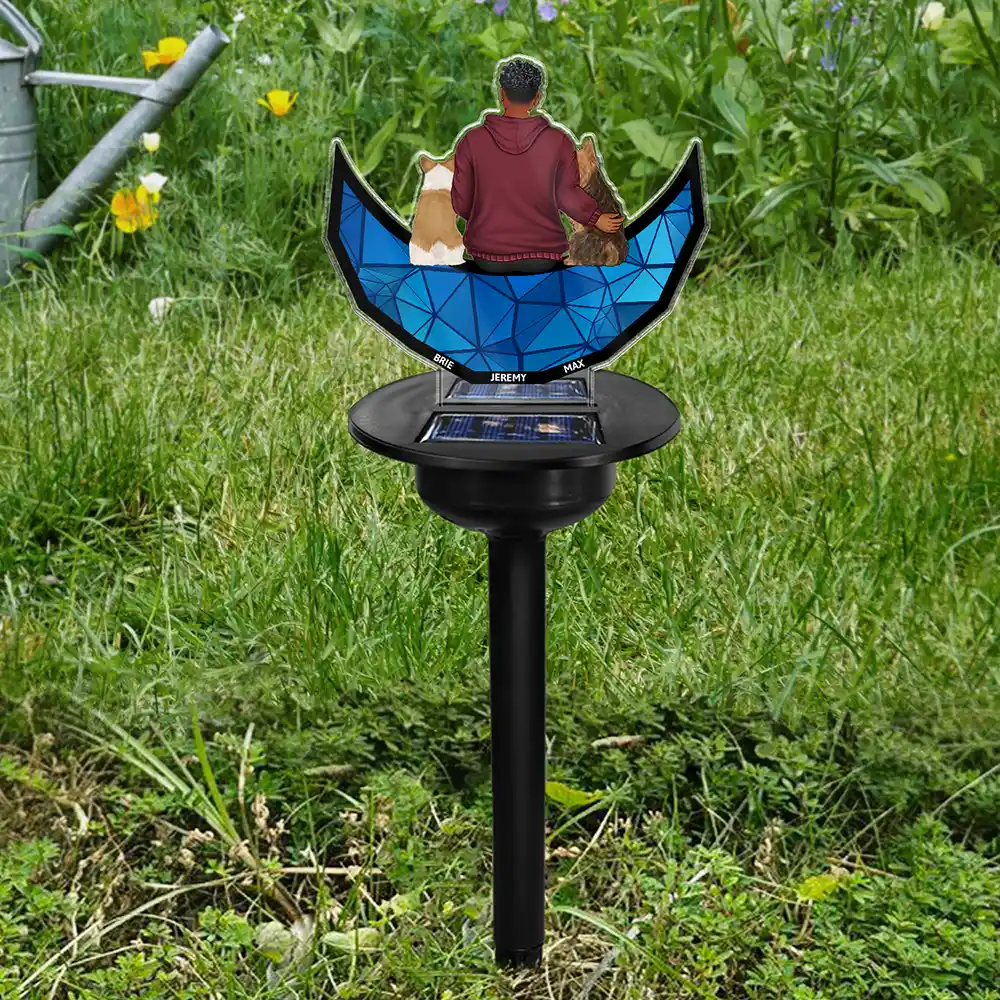 A Man And His Dog A Bond That Can't Be Broken - Personalized Solar Light - Image 4