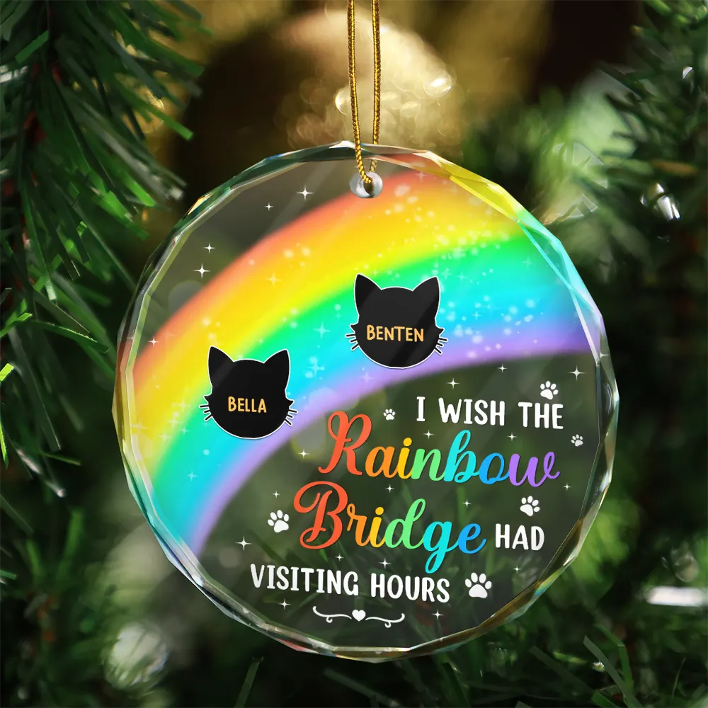 A Piece Of My Heart Memorial Christmas - Personalized Circle Glass Ornament - Image 3