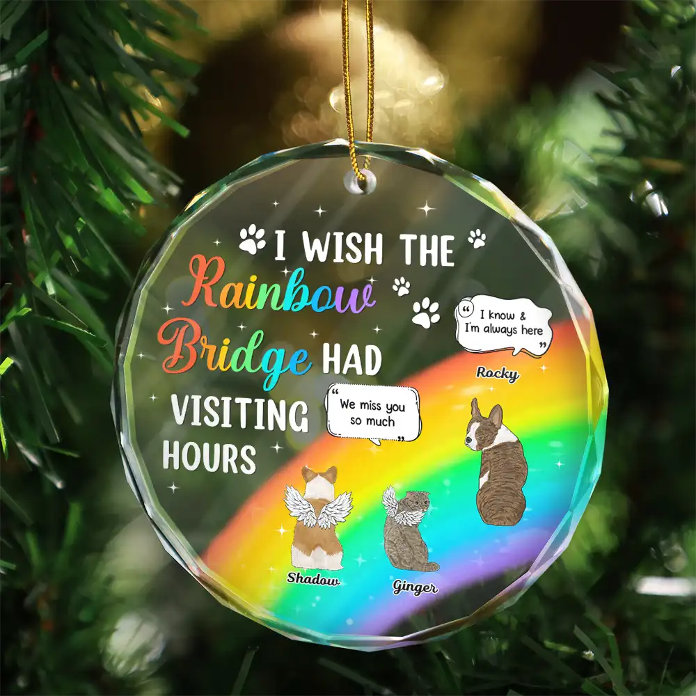 A Piece Of My Heart Still Talk About You Memorial Christmas - Personalized Circle Glass Ornament - Image 3