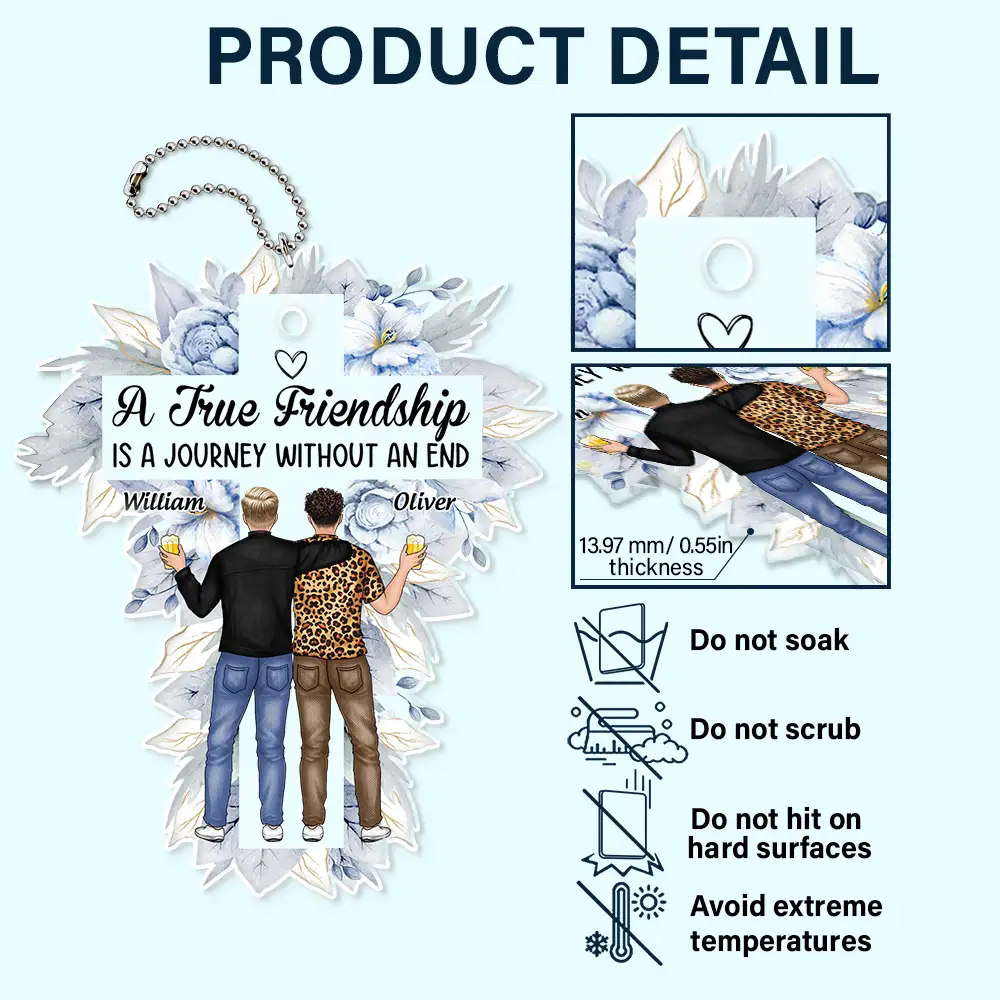 A Sister Is God's Way Of Making Sure We Never Walk Alone - Personalized Acrylic Car Hanger - Image 5