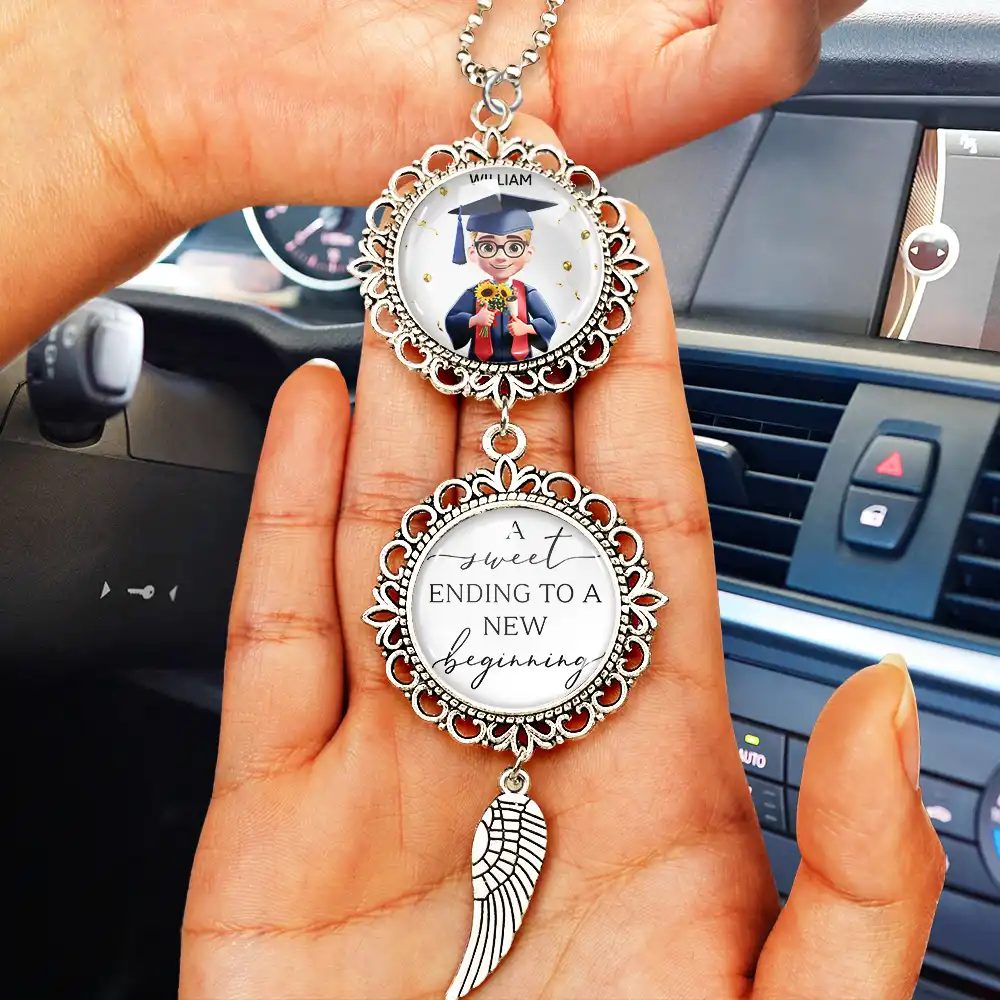 A Sweet Ending To A New Beginning - Personalized Photo Pendant Charm - Image 2