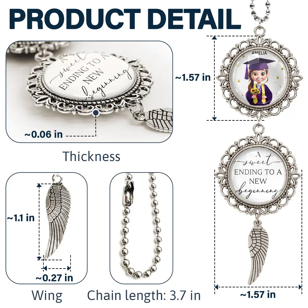 A Sweet Ending To A New Beginning - Personalized Photo Pendant Charm - Image 5