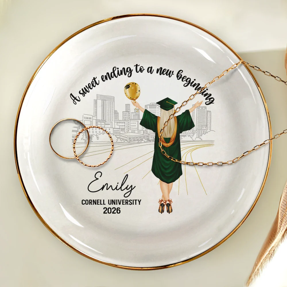 A Sweet Ending To A New Beginning - Personalized Ring Dish - Image 4