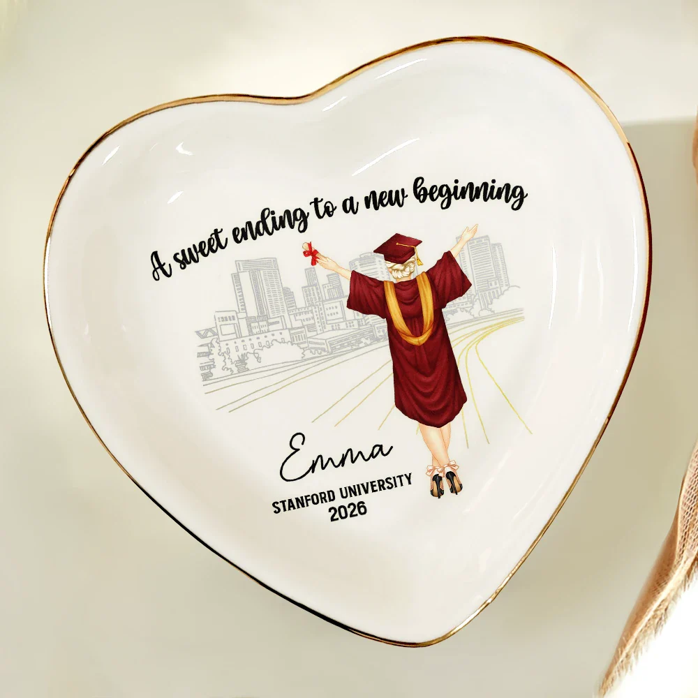 A Sweet Ending To A New Beginning - Personalized Ring Dish - Image 5