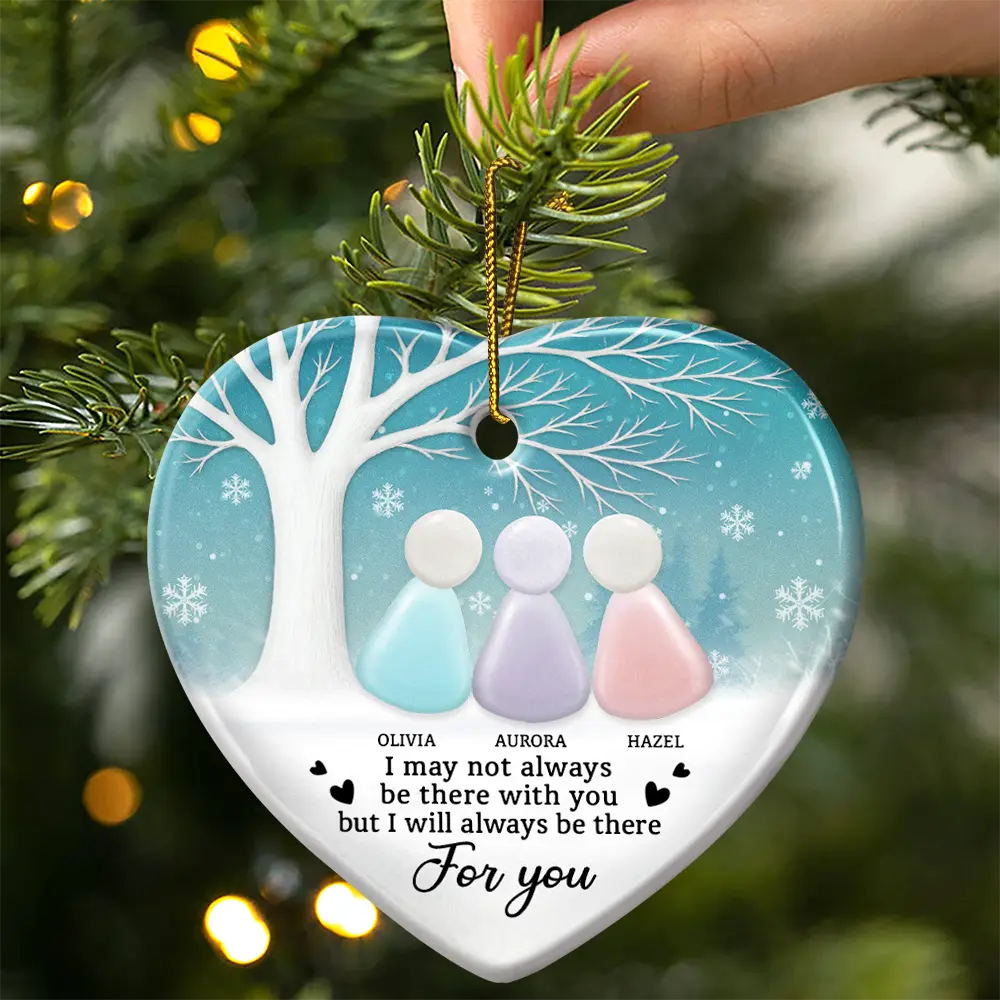 A True Friend Is Like Sea Glass 2D Sea Glass Effect - Personalized Heart Ceramic Ornament - Image 4