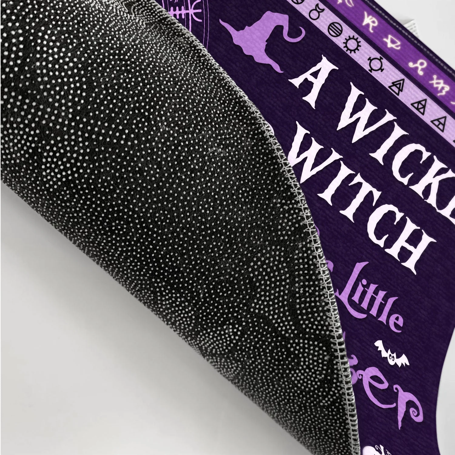 A Wicked Witch And Her Little Meownsters Live Here - Halloween Home Decor Gift For Cat Lovers, Women, Yourself - Personalized Doormat - Image 3