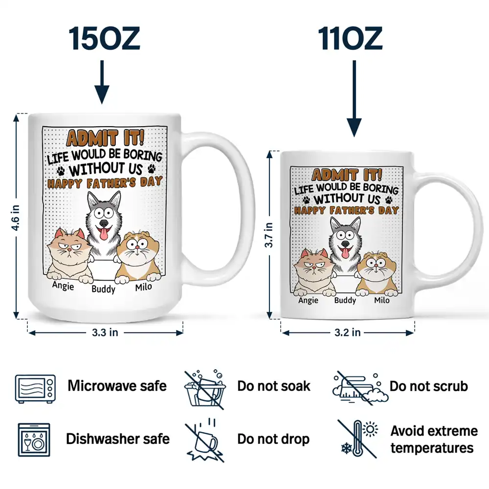 Admit It Life Would Be Boring Without Me - Personalized Mug - Image 4