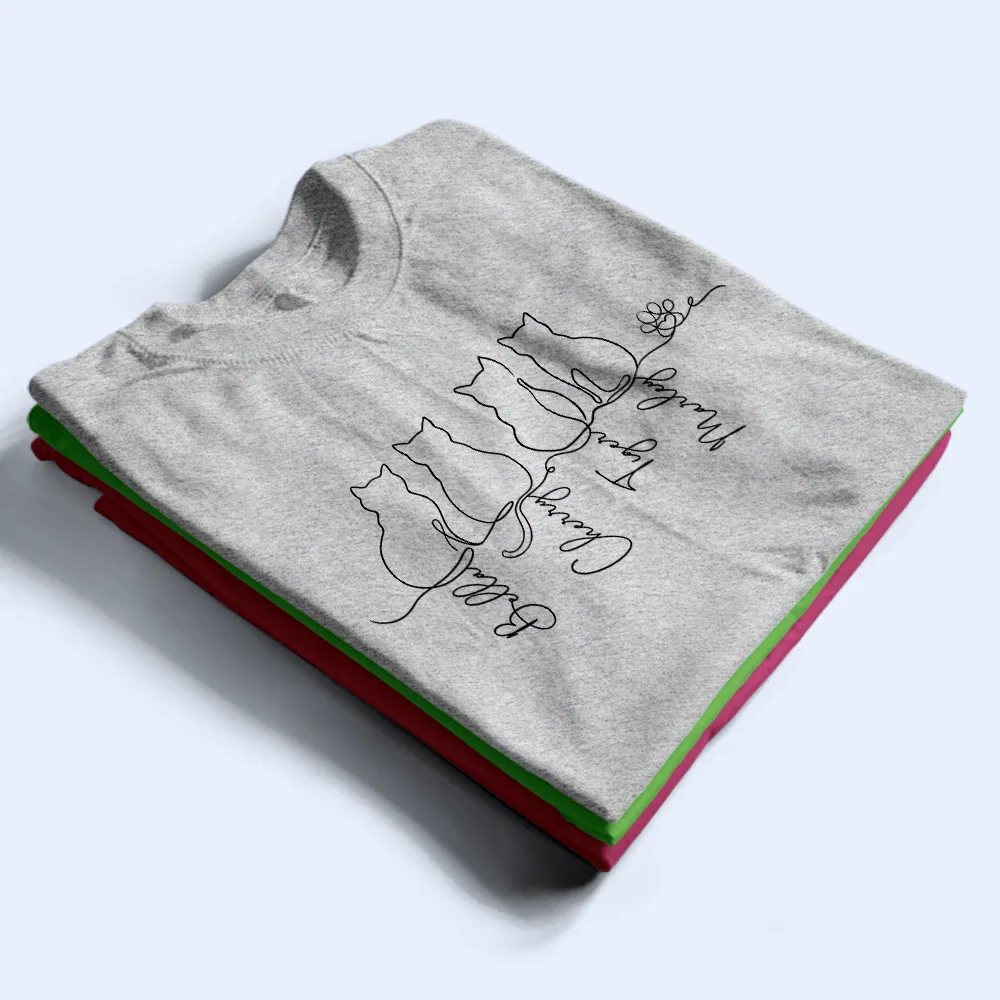 Adorable Cat Line - Personalized T Shirt - Image 2
