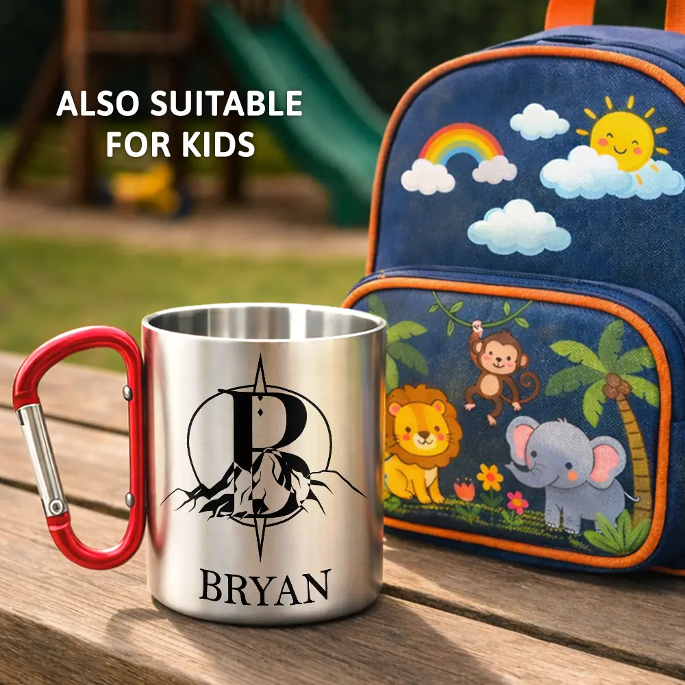 Adventure And Nature Name - Personalized Carabiner Mug - Image 4
