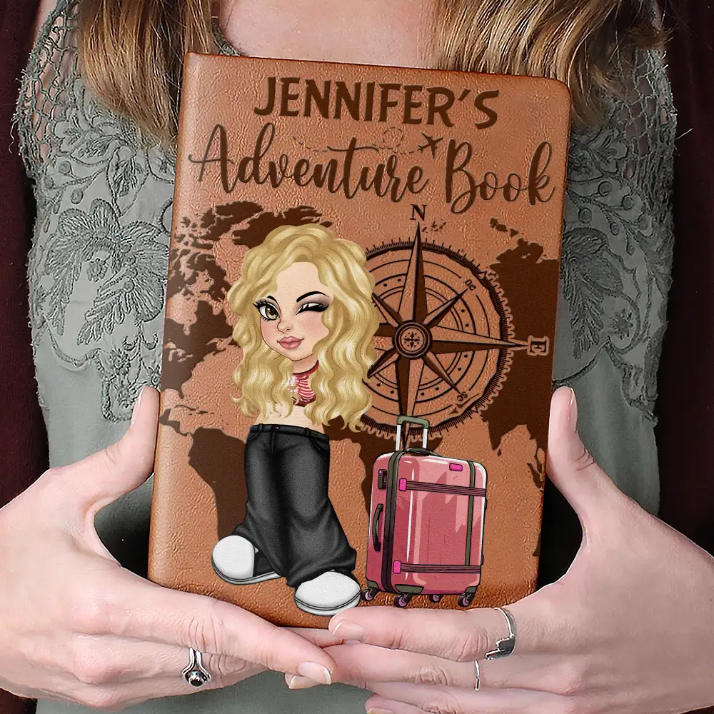 Adventure Book Travel Journal - Personalized Leather Journal - Image 4