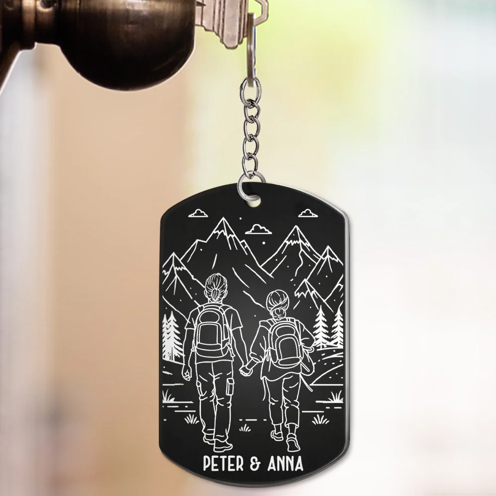 Adventure Partners For Life - Personalized Aluminum Keychain - Image 3