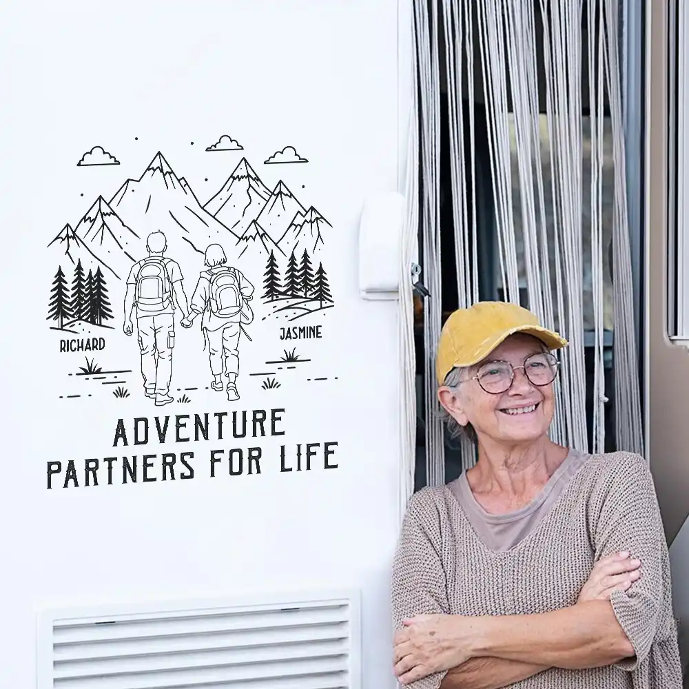 Adventure Partners For Life - Personalized Decor Decal - Image 5