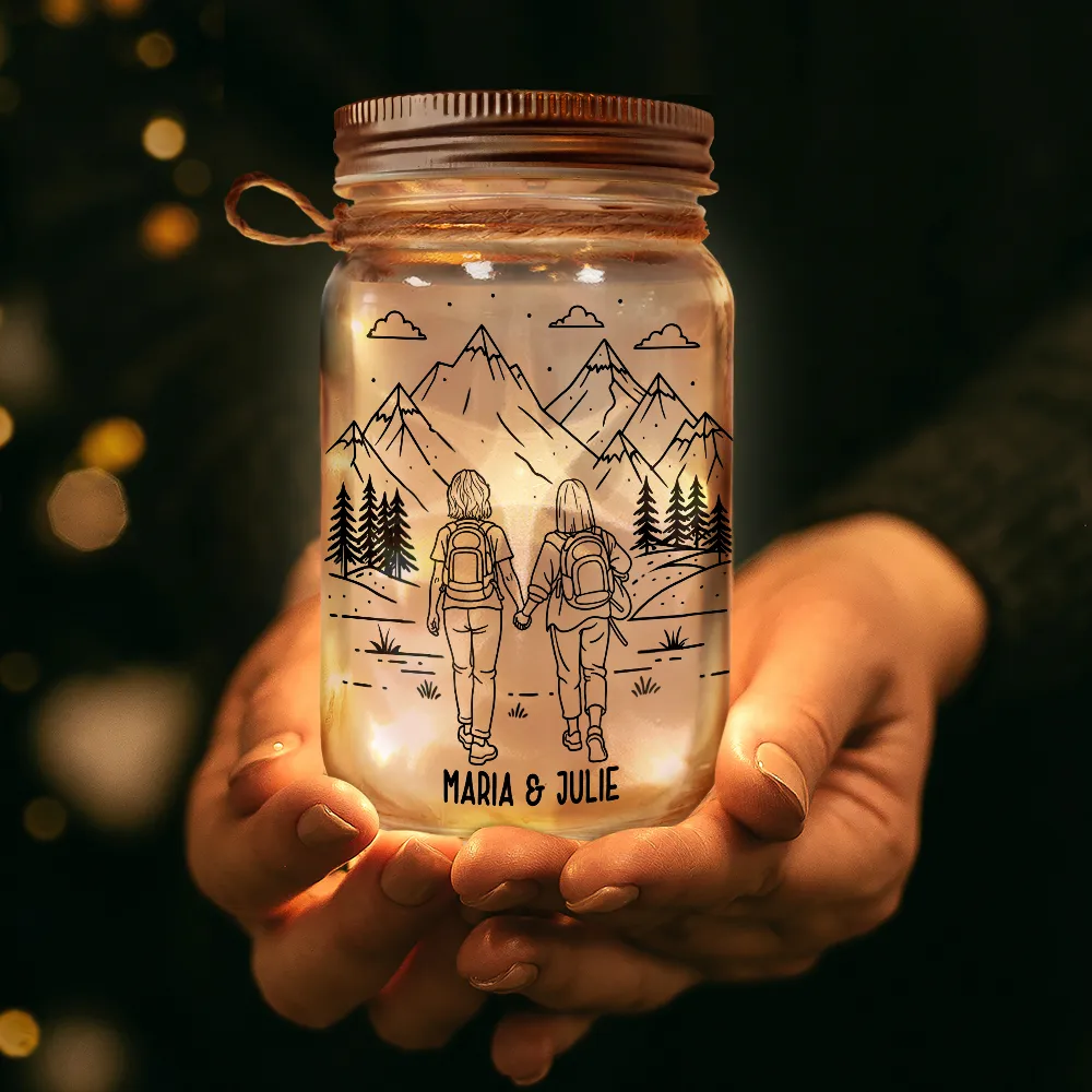 Adventure Partners For Life - Personalized Mason Jar Light - Image 3
