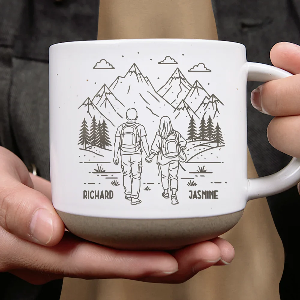 Adventure Partners For Life - Personalized Pottery Mug - Image 4