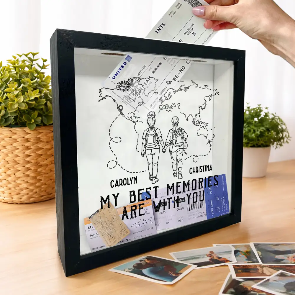 Adventure Partners For Life - Personalized Ticket Memory Box - Image 2