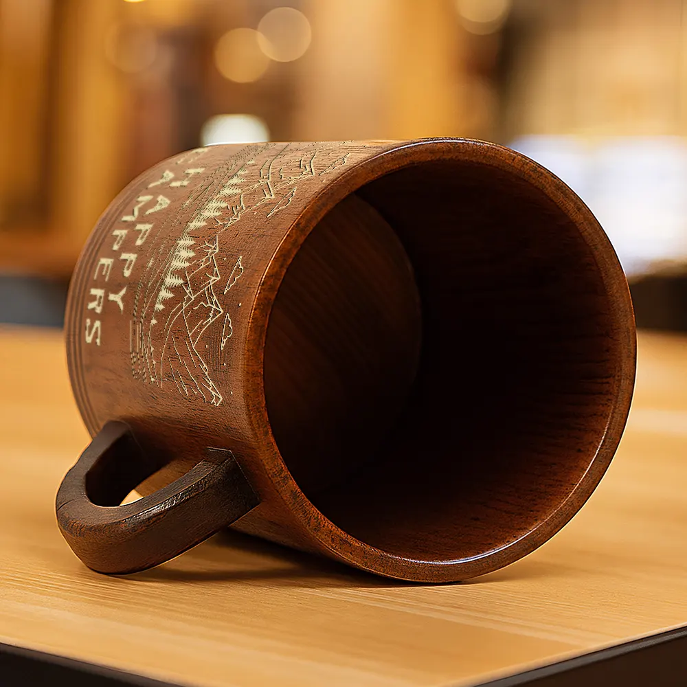 Adventure Partners For Life - Personalized Wooden Mug - Image 5