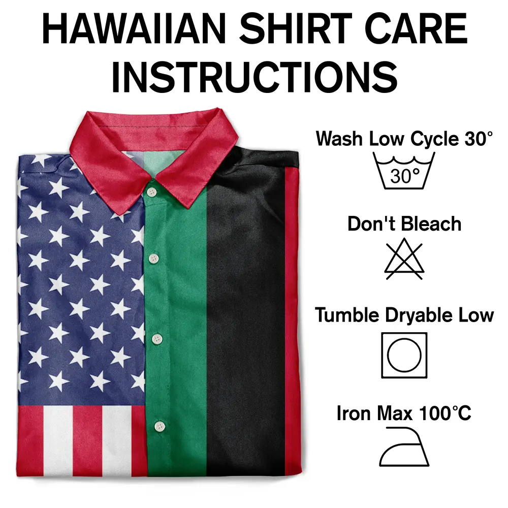 Afro American Flag 1776 Eagle America 250th - Hawaiian Shirt - Image 7