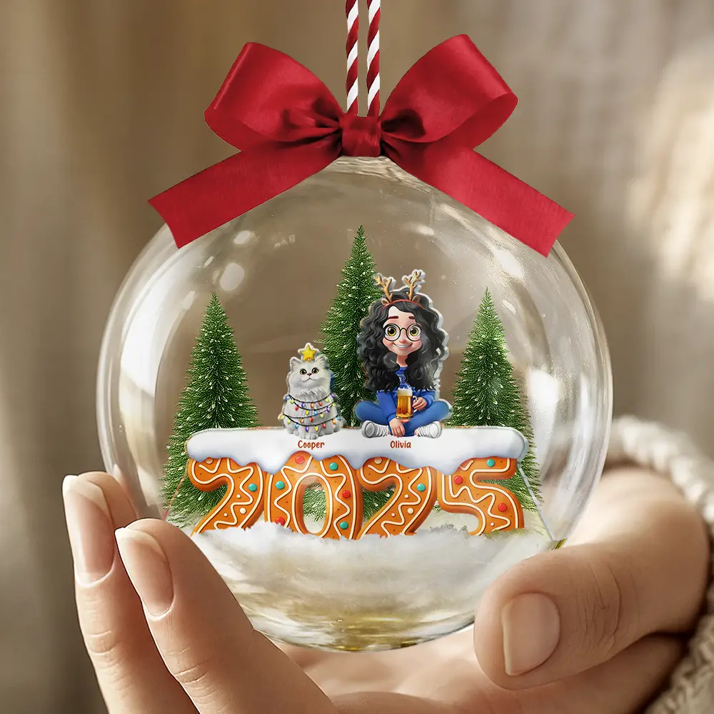 All Family 3D Effect - Personalized 3D Acrylic Ball Ornament - Image 7