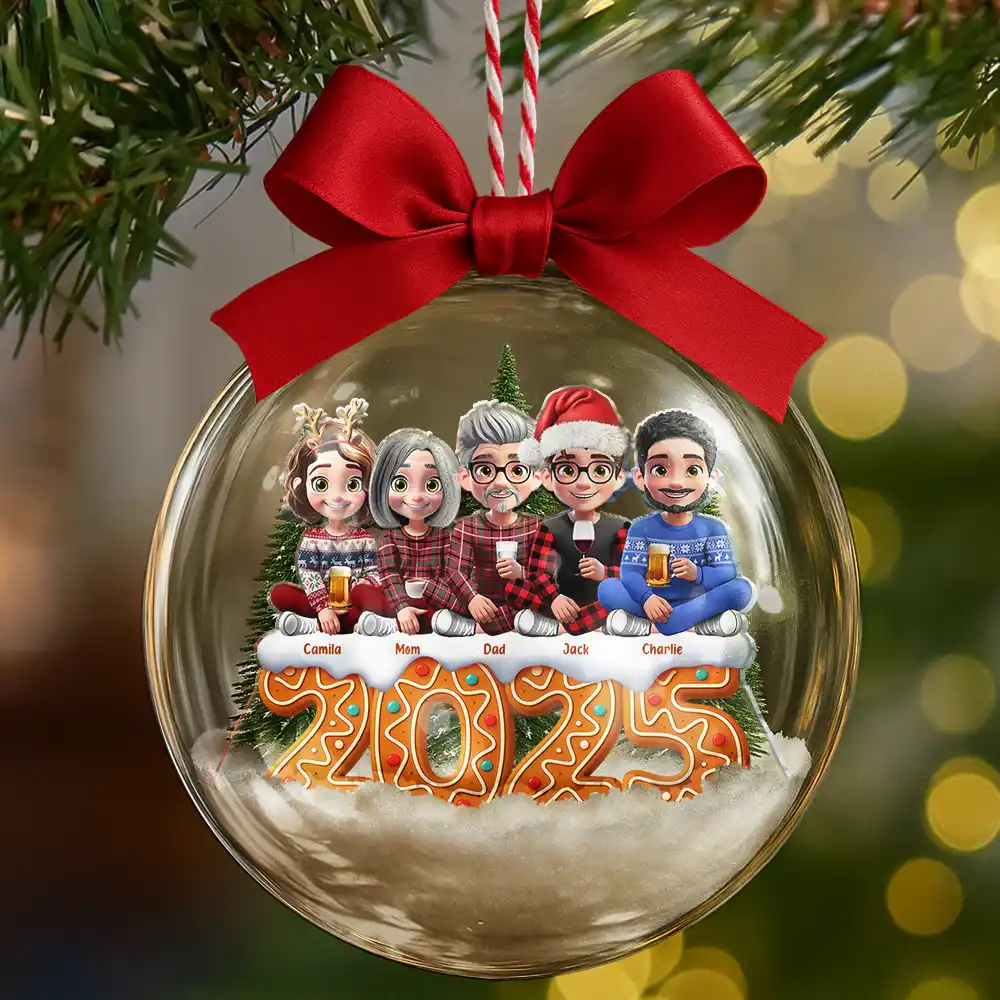 All Family 3D Effect - Personalized 3D Acrylic Ball Ornament - Image 9