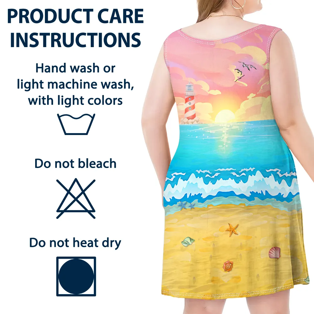 All I Need Is My Pets And The Beach - Personalized Sleeveless Tank Dress - Image 6