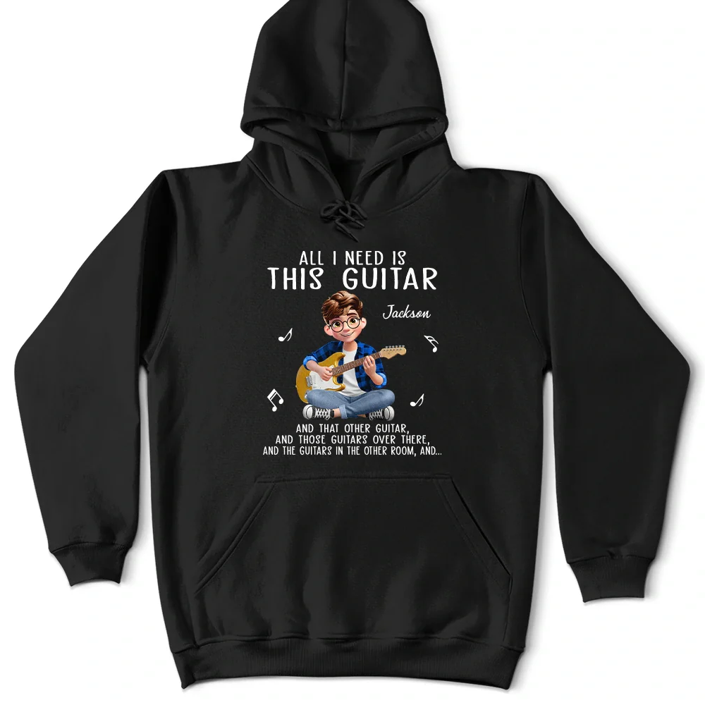 All I Need Is This Guitar - Personalized T Shirt - Image 5