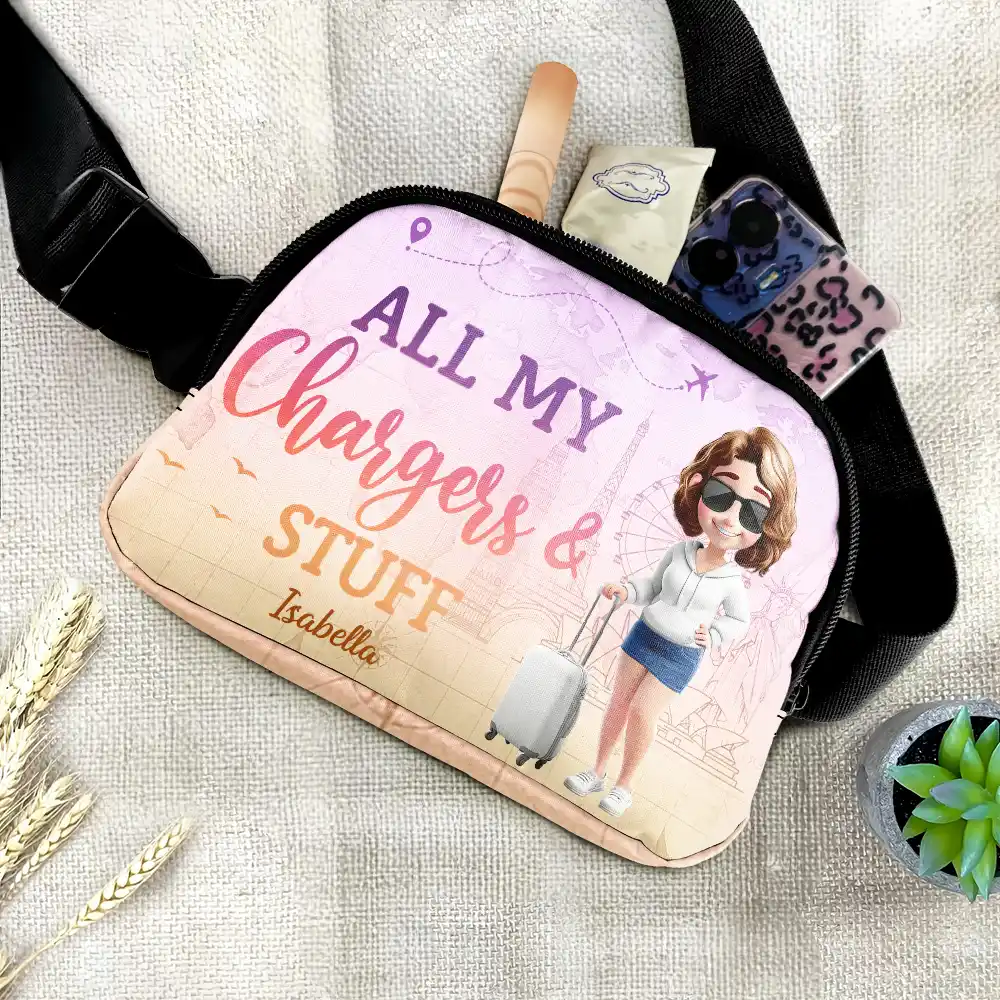 All My Charging Sh*t - Personalized Crossbody Belt Bag - Image 2