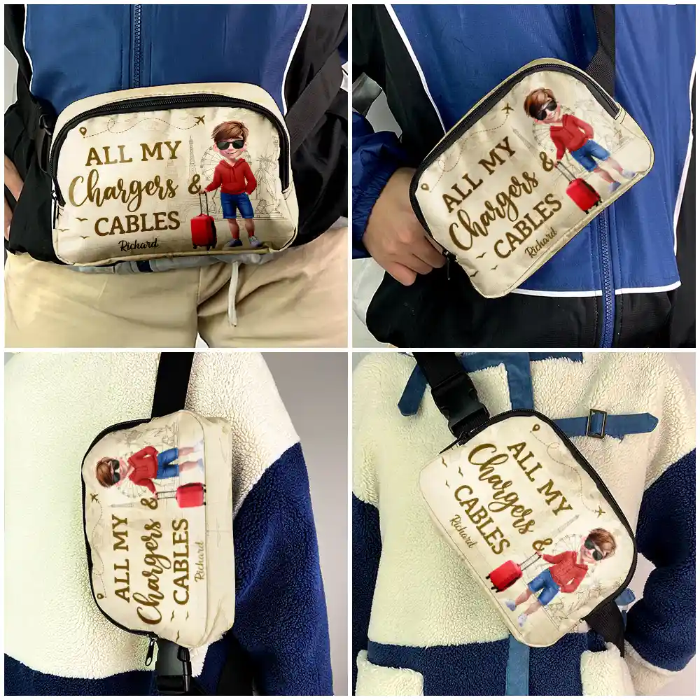 All My Charging Sh*t - Personalized Crossbody Belt Bag - Image 5