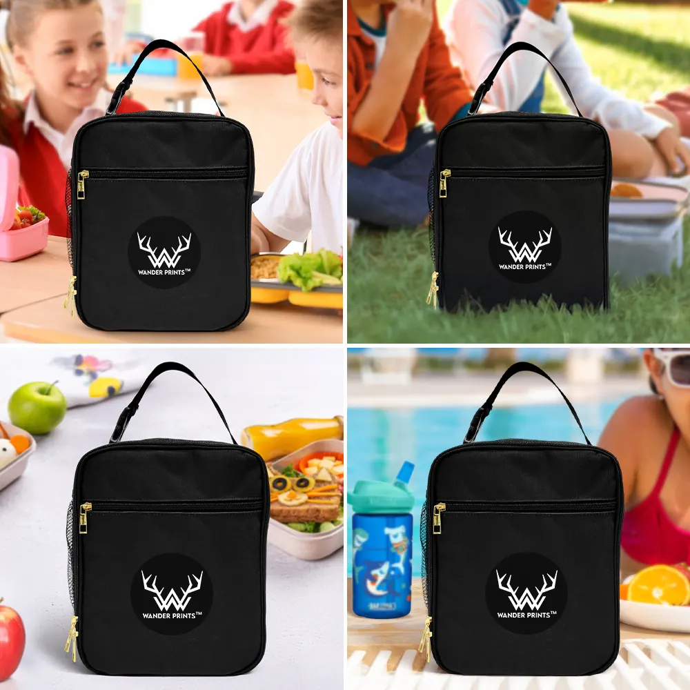 Alphabet Name 3D Effect Kid - Personalized Kids Lunch Bag - Image 4