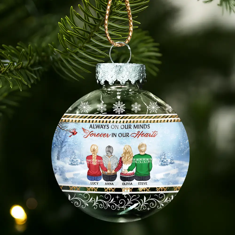 Although You Cannot See Me I Am Always With You - Personalized Ball Ornament - Image 3