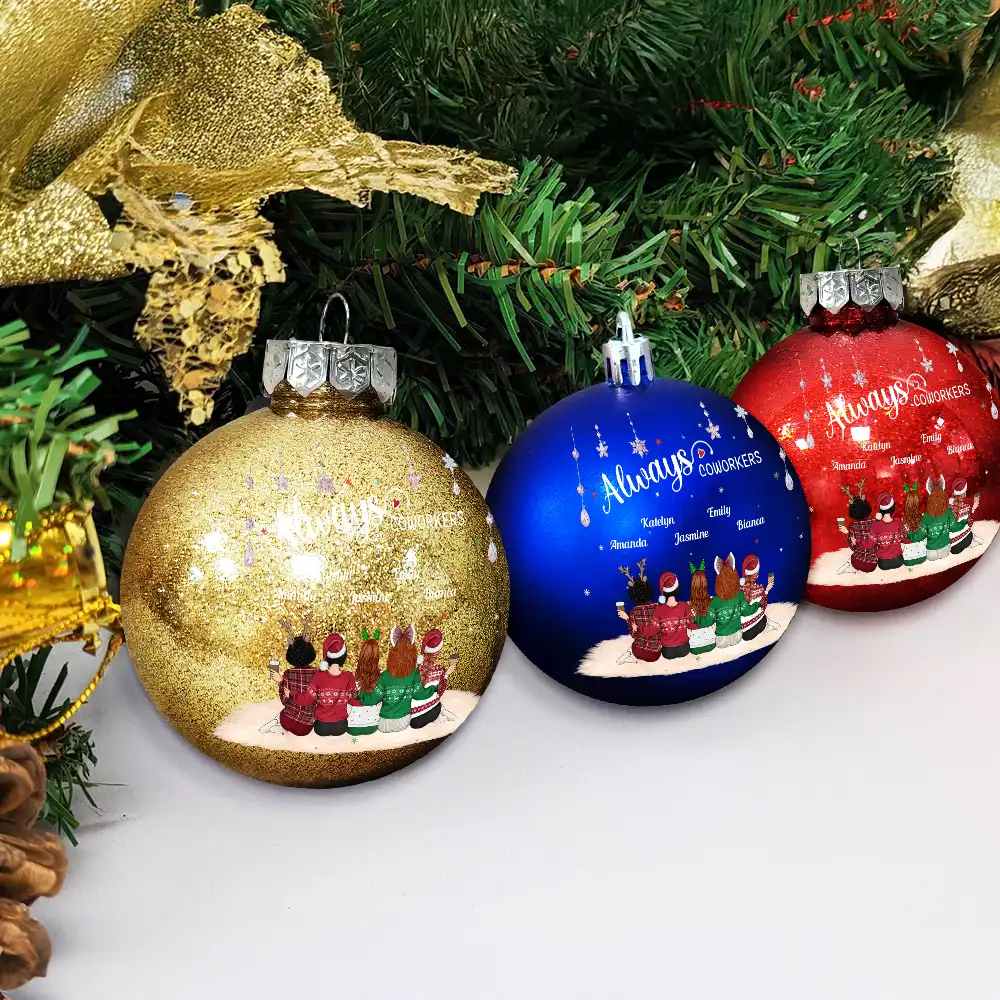 Always Besties - Personalized Ball Ornament - Image 4