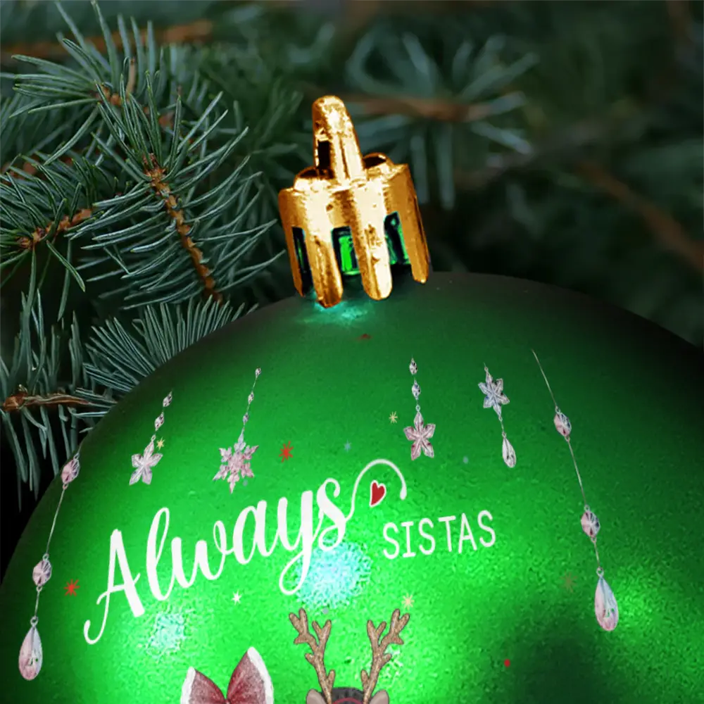 Always Besties - Personalized Ball Ornament - Image 5