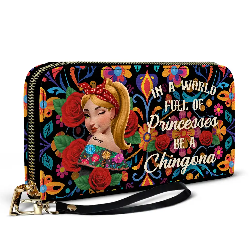 Always Chingona Sometimes Cabrona But Never Pendeja Hispanic - Personalized Leather Long Wallet - Image 2
