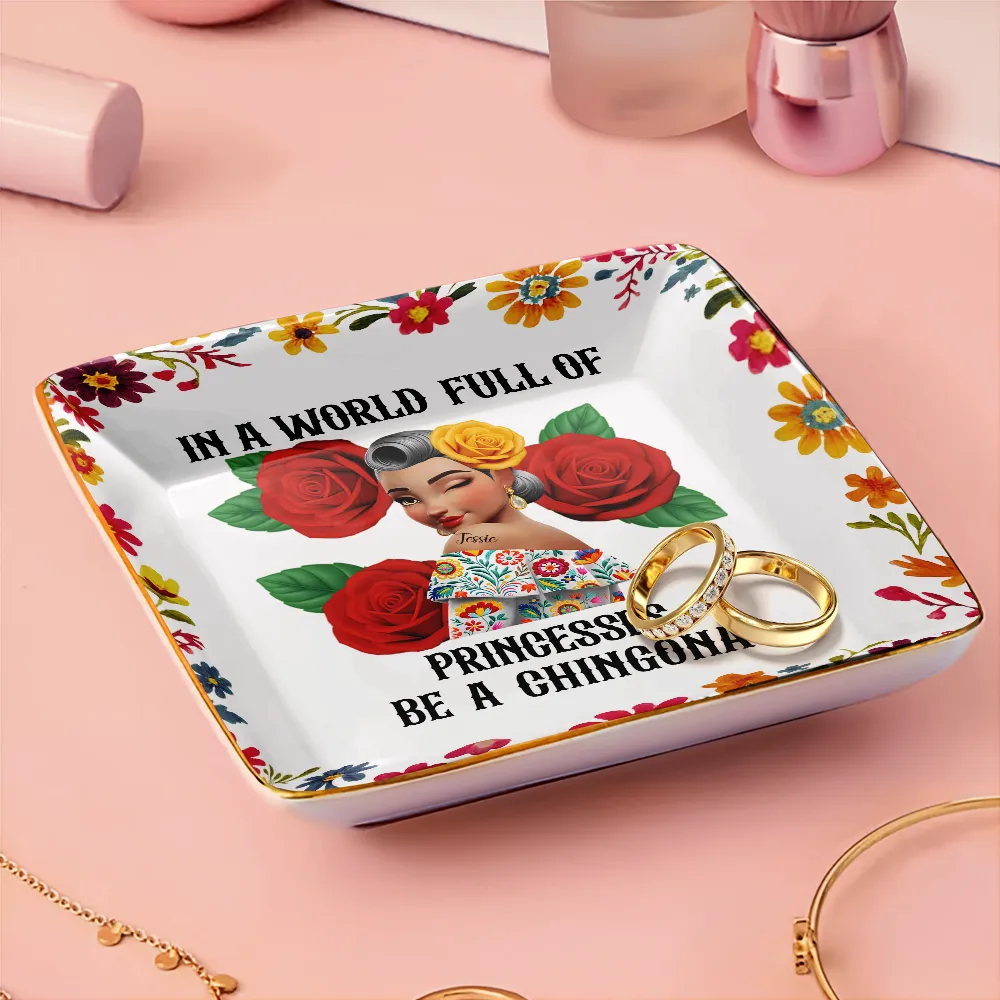 Always Chingona Sometimes Cabrona But Never Pendeja Hispanic - Personalized Ring Dish - Image 3