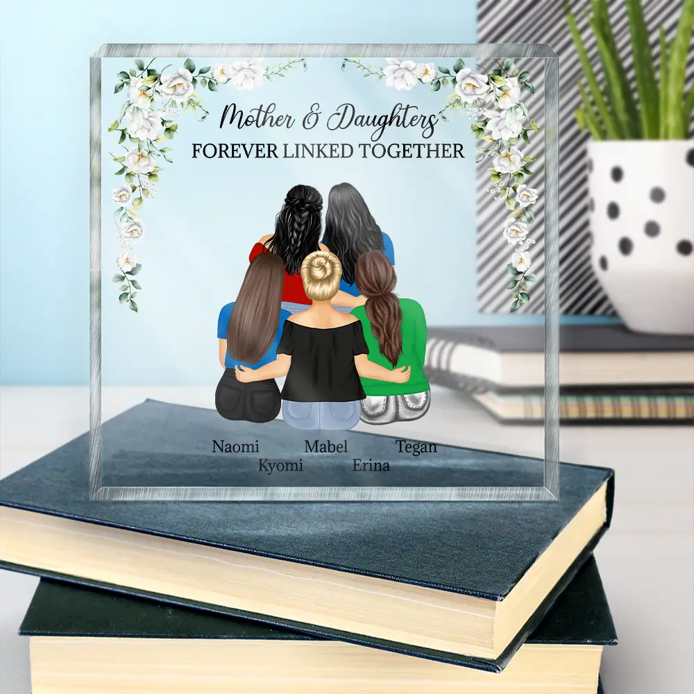 Always My Mother Forever My Friend - Personalized Square Shaped Acrylic Plaque - Image 4