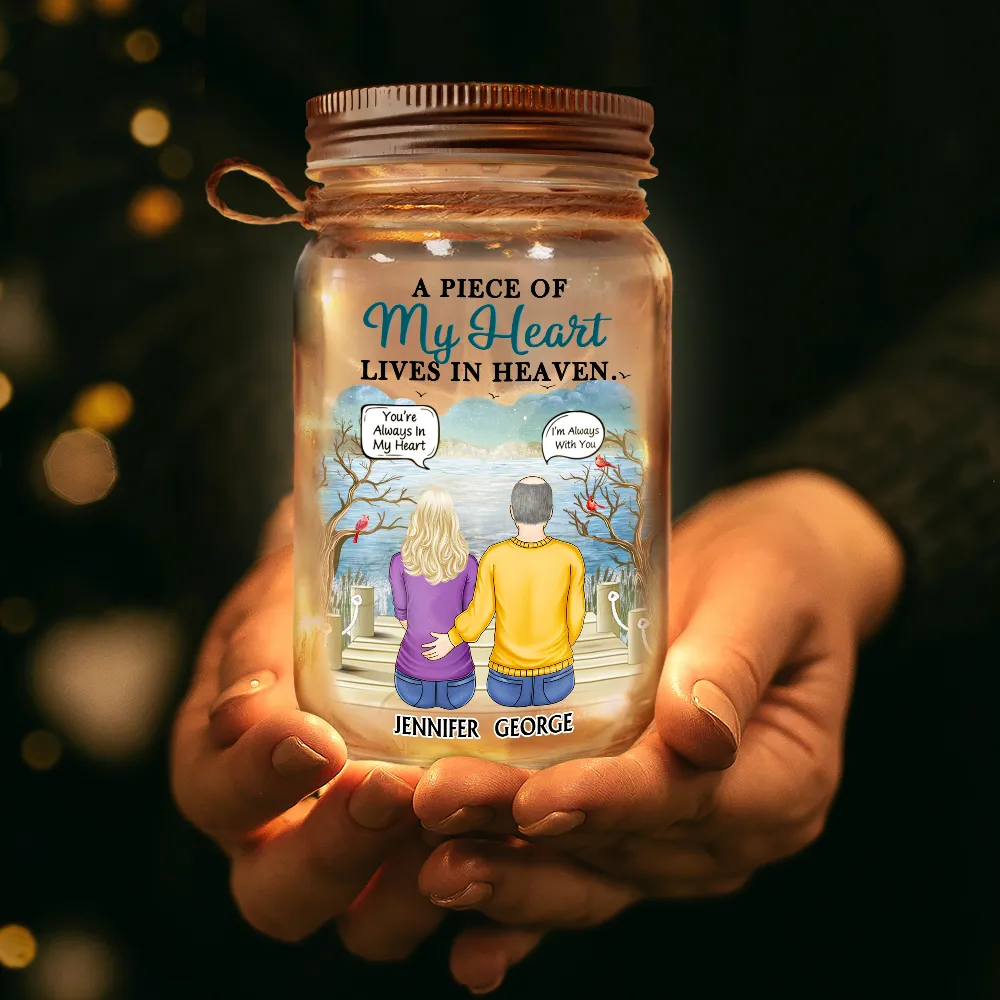 Always On My Mind, Forever In My Heart - Personalized Mason Jar Light - Image 3
