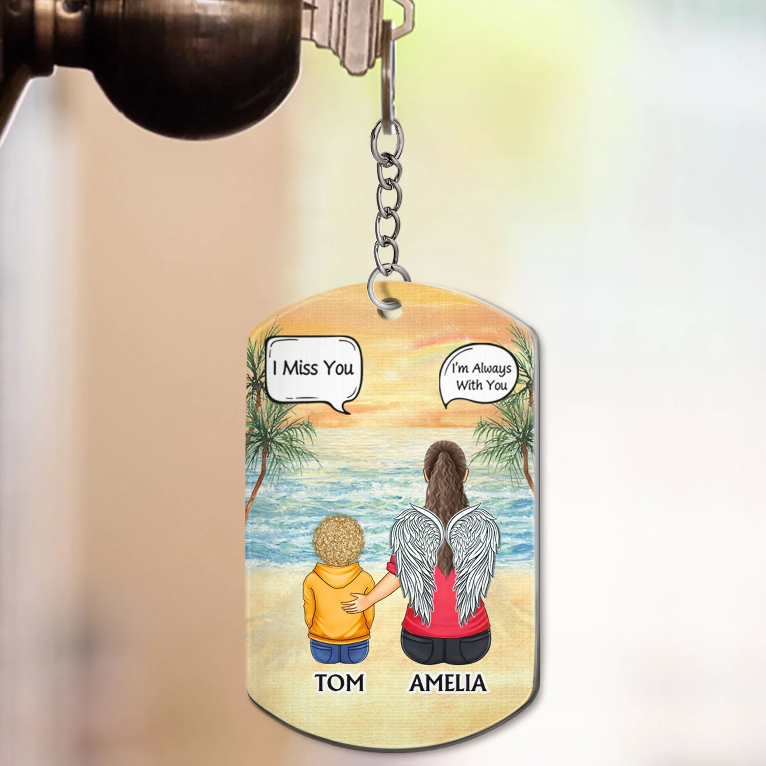 Always On My Mind - Memorial Gift For Family, Friends, Siblings - Personalized Aluminum Keychain - Image 3