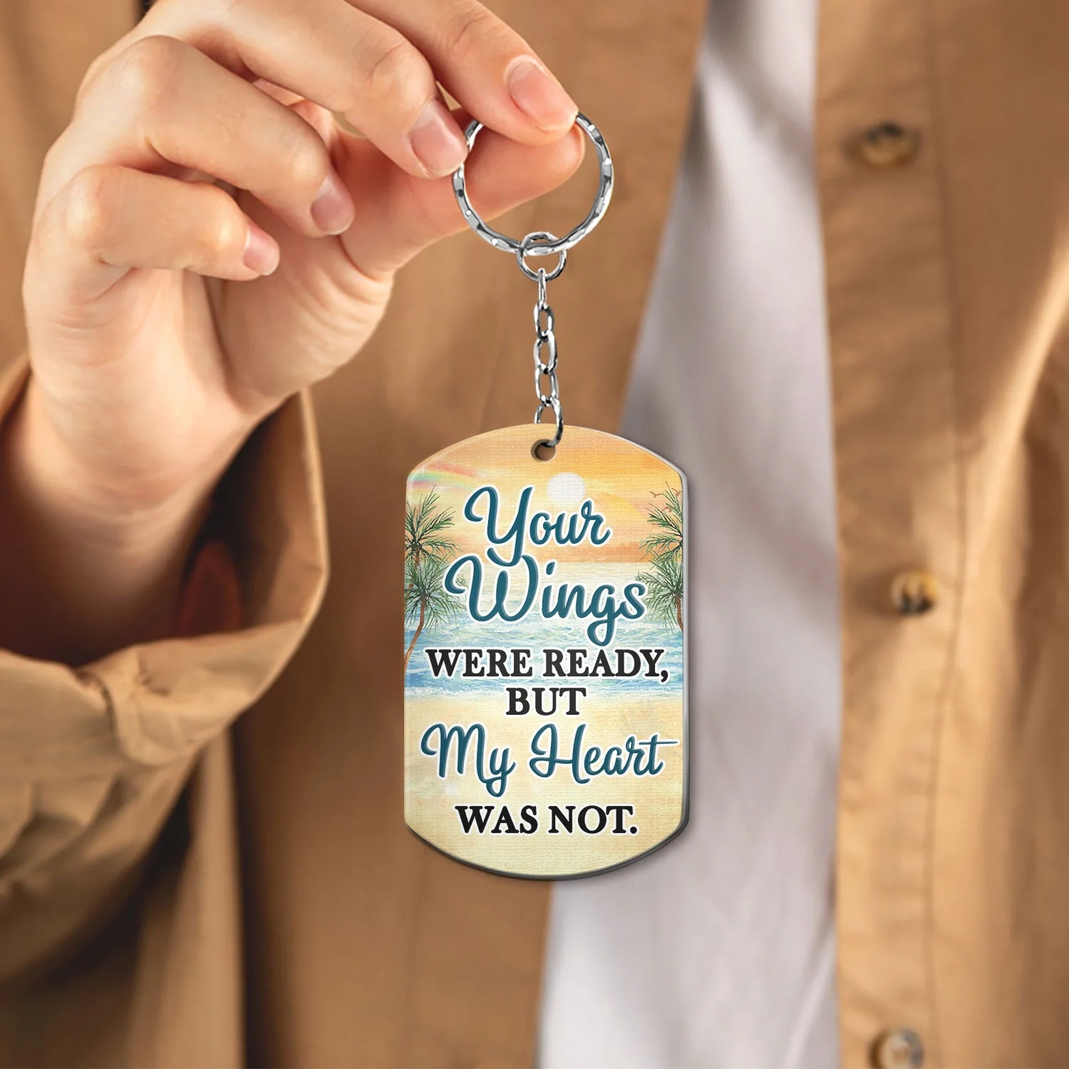Always On My Mind - Memorial Gift For Family, Friends, Siblings - Personalized Aluminum Keychain - Image 4