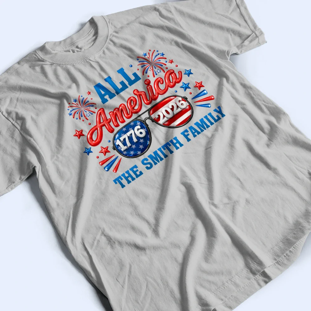 America 250 All American Family - Personalized T Shirt - Image 3