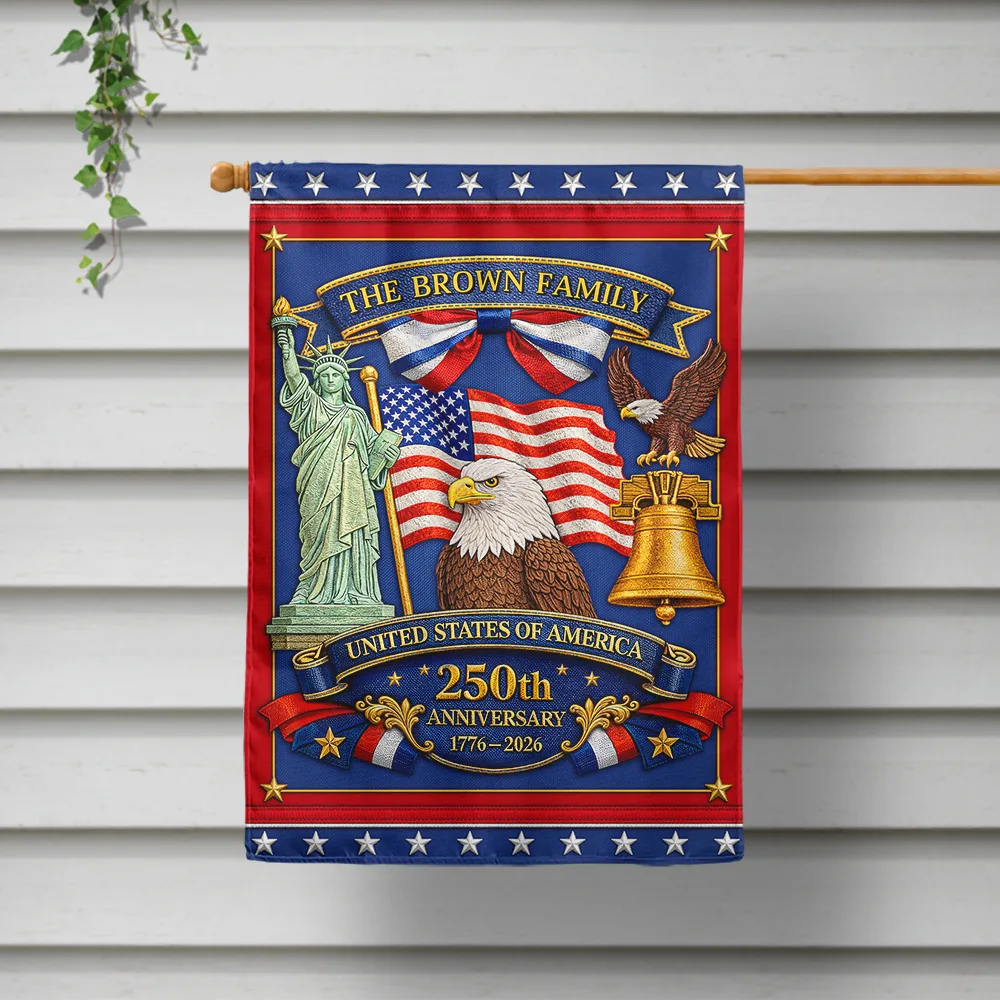 America 250th Anniversary Family - Personalized Flag - Image 2