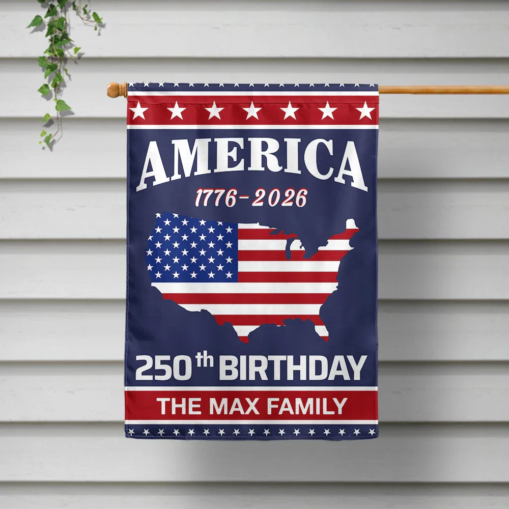 America 250th Anniversary US Semiquincentennial Birthday - Personalized Flag - Image 2