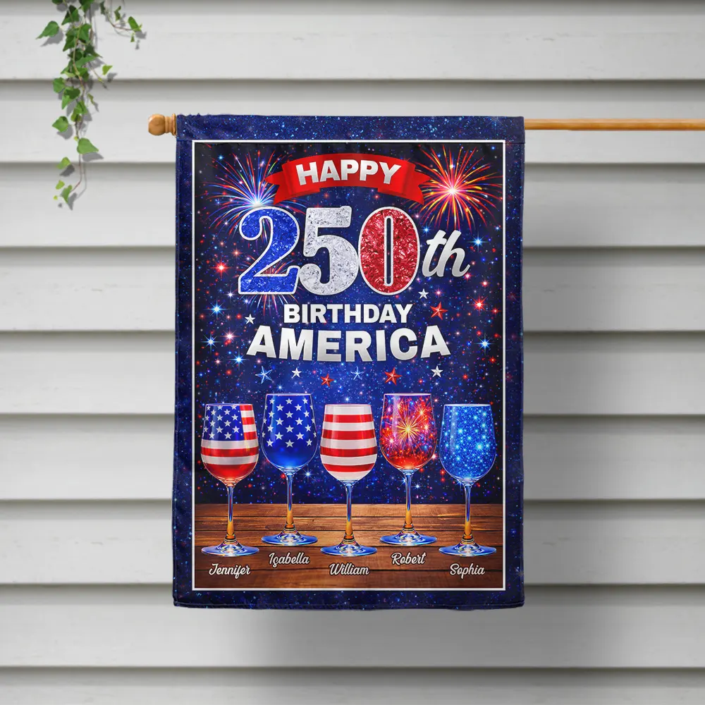 America 250th Birthday Celebration - Personalized Flag - Image 2