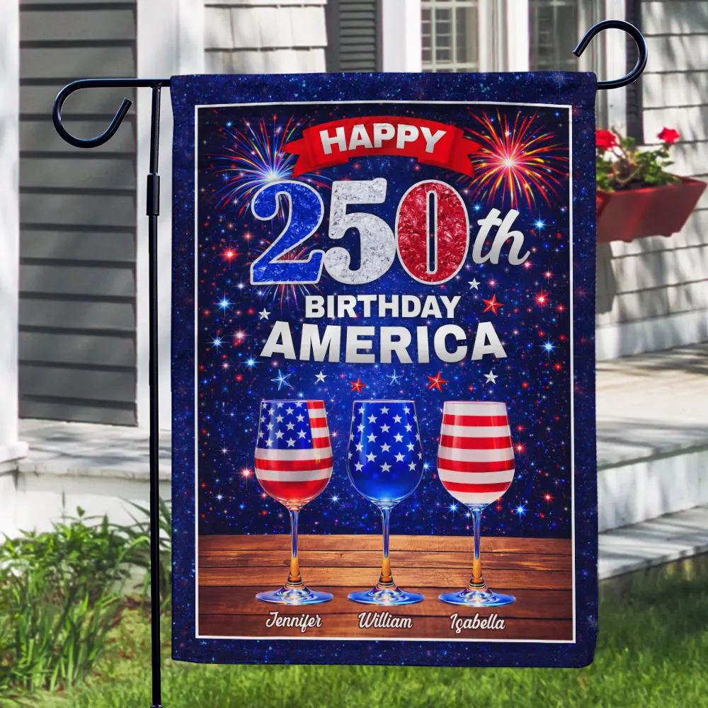 America 250th Birthday Celebration - Personalized Flag - Image 3