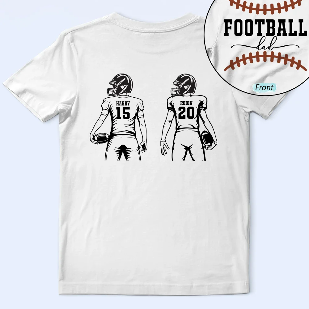 American Football Mom - Personalized T Shirt - Image 2