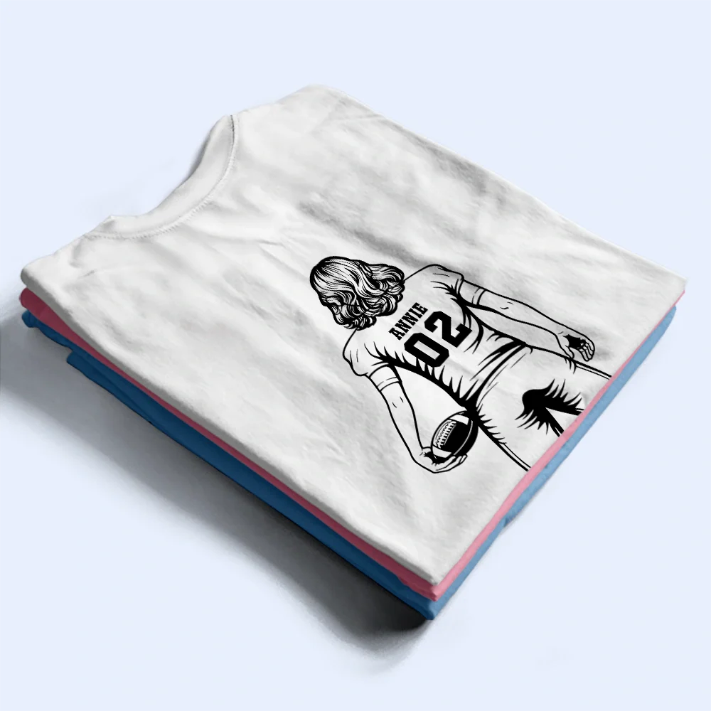 American Football Mom - Personalized T Shirt - Image 3