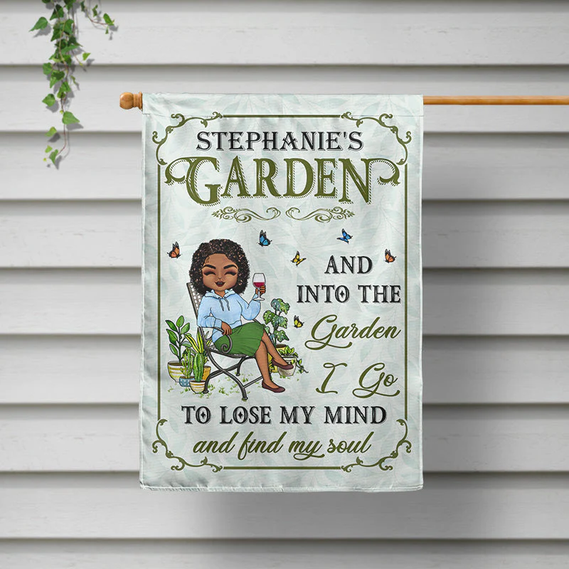 And Into The Garden I Go Gardening - Gift For Gardening Lovers - Personalized Custom Flag - Image 2
